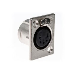 XLR Connector Panel Type Female - 5 Pin - 1