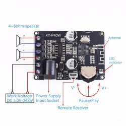 XY-P40W Bluetooth Amplifier Module Amplifier Circuit - 2