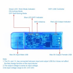 XY-WFUSB Sinilink Wifi-Usb Cep Telefonu Uzaktan Kumanda Modülü 3.5-20V 5A 100W - 5