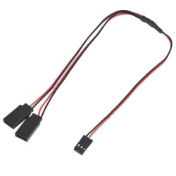 Y Type Servo Cable 15cm - 1JR Male 2 Futaba Female 