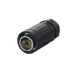 YA-20-C03PE-01-001 3-Pin Waterproof Connector - Male - 1