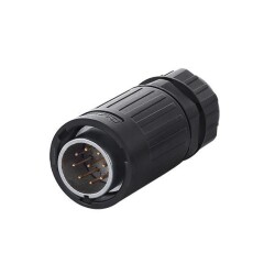 YA-20-C09PE-01-001 9-Pin Waterproof Connector - Male - 1