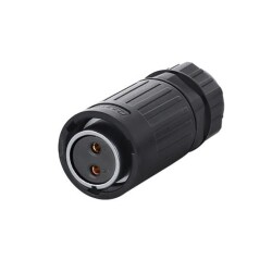 YA-20-J02PE-01-001 2-Pin Waterproof Connector - Female - 1