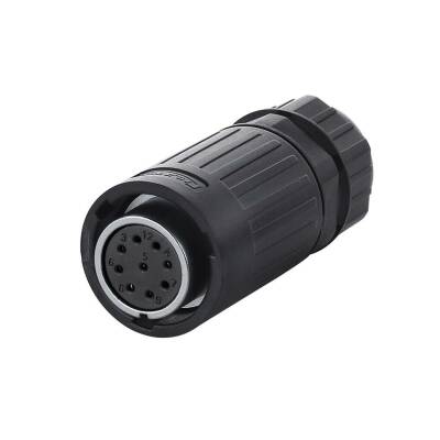 YA-20-J09PE-01-001 9-Pin Waterproof Connector - Female - 1