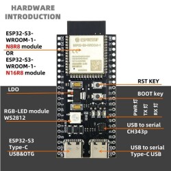 YD-ESP32-S3 Wi-Fi Bluetooth Geliştirme Kartı - 3