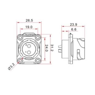 YM-20-C07SX-02-401 7-Pin Su Geçirmez Konnektör - Erkek - 2