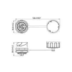 YM-24-J03SX-02-101 3-Pin Su Geçirmez Konnektör - Dişi - 2