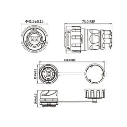 YM-24-J/LC/213/SX-42-101 Su Geçirmez Fiber Optik Konnektör - Dişi - 2