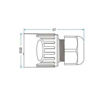 YT-RJ45-CPE-01-001 Su Geçirmez Ethernet Konnektörü - Erkek - 2