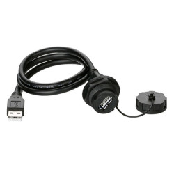 YU-USB2-FS-MP-1M-001A Su Geçirmez Dişi-Erkek USB Konnektör - 1M Kablo 