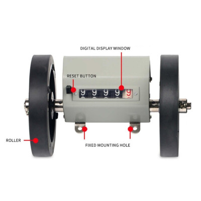 Z96-F 5-Digit Wheeled Mechanical Length Counter - 2