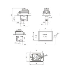 ZCD-02B 5-Pin Electromagnetic Switch - 2