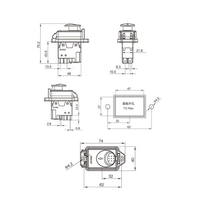 ZCD-02D 4-Pin Elektromanyetik Switch - 2