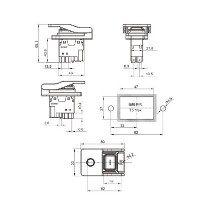 ZCD-02D2 4-Pin Electromagnetic Switch - 2