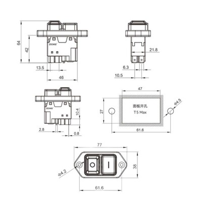 ZCD-02G 4-Pin Electromagnetic Switch - 2