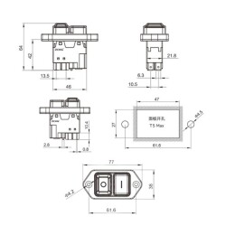 ZCD-02G 5-Pin Electromagnetic Switch - 2