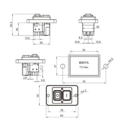 ZCD-03 6-Pin Elektromanyetik Switch - Kutulu - 2