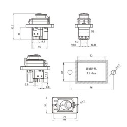 ZCD-03B 6-Pin Electromagnetic Switch - Boxed - 2