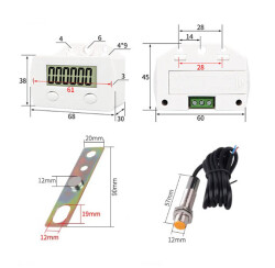 ZX-5DK 5-Digit Magnetic Sensor Digital Counter - 3